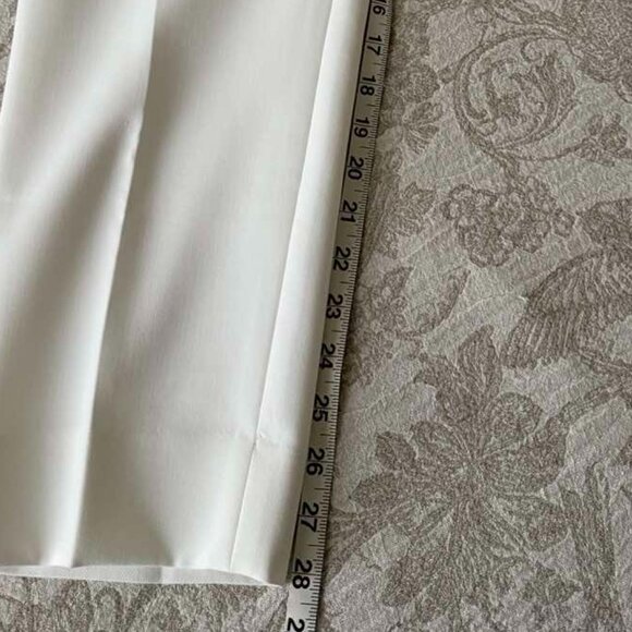 SIZE 14W TALBOTS WHITE HAMPSHIRE ANKLE PANT BRAND NEW WITH TAGS. FULLY LINED - Picture 10 of 12